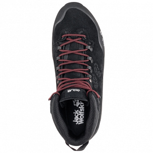 Водонепроницаемые ботинки для треккинга  мужские Jack Wolfskin Wilderness Peak Texapore Mid M black / red