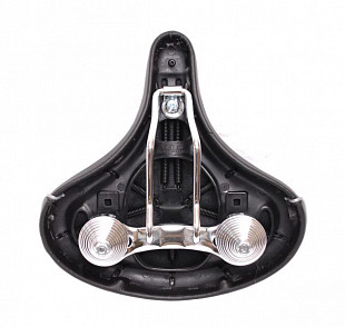 Седло Velo комфорт VL-8766 широкое, пружинно-эластомерное black 6-148766