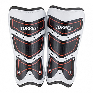 Щитки футбольные Torres Training white/black/red