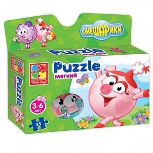 Мягкие пазлы А4 Vladi Toys Смешарики в коробке VT1105-09