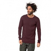 Футболка мужская Jack Wolfskin Essential Longsleeve Men port wine