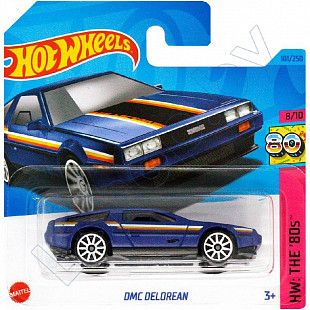 Машинка Hot Wheels Базовой коллекции DMC Delorean 101/250 (5785 HKJ65) mainline 2023