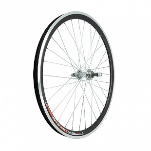 Заднее колесо 20", обод двойной black, втулка, гайка,silver  ZVO20164