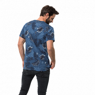 Футболка мужская Jack Wolfskin Leaf T M ocean wave all over