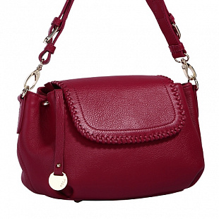 Женская сумка из кожи Pola 9027 dark pink