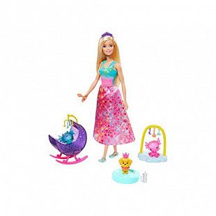 Кукла Barbie Заботливая принцесса блондинка GJK49 GJK51