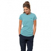 Футболка женская Jack Wolfskin Essential T Women aqua