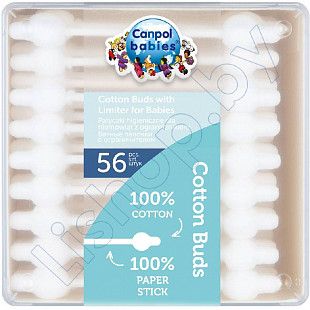 Ватные палочки Canpol babies безопасные с ограничителем для малышей 56 шт (3/115)