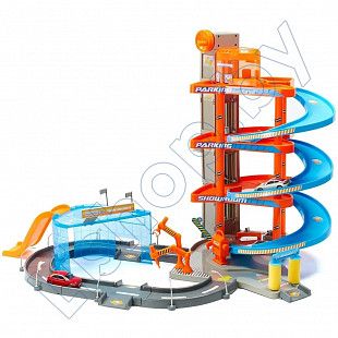 Игровой набор Bburago Street Fire Паркинг 4-х уровневый Mega Dealer Showroom (18-30031)