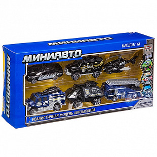 Инерционная машина Play Smart металлическая набор Полиция 6388-3