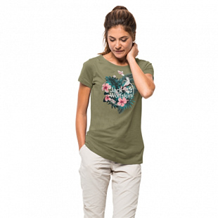 Футболка женская Jack Wolfskin Tropical T W khaki