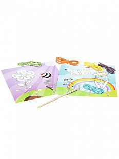 Набор для творчества Bondibon Аппликация нитями Цветочная поляна ВВ1856