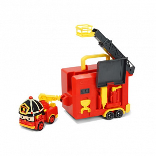 Игровой набор Robocar Poli Кейс с трансформером Рой 12, 5 см с гаражом 83073