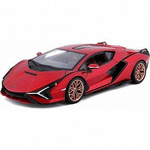 Машинка Bburago 1:24 Lamborghini Sián FKP 37 (18-21099) red