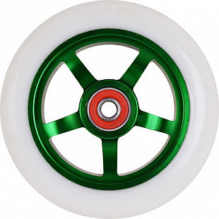 Колесо для самоката с подшипником Tempish 88A 100x24 AL core white/green