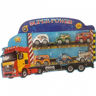 Набор машинок Qunxing Toys Трейлер 7736-8