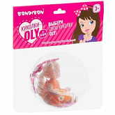 Набор игровой Bondibon куколка OLY с собачкой и сумочкой в прозрачном шаре LS411 orange