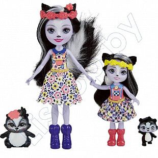 Кукла Enchantimals Сестрички с питомцами Сейдж и Сабелла Скунси (HCF79 HCF82)