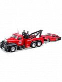 Эвакуатор игрушечный и машинка Maisto 1953 Mack B-61 Tow Truck & 1971 Chevrolet Vega (15055)