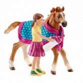 Жеребенок Schleich с одеялом 42361