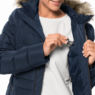 Пальто женское Jack Wolfskin Baffin Island Coat midnight blue