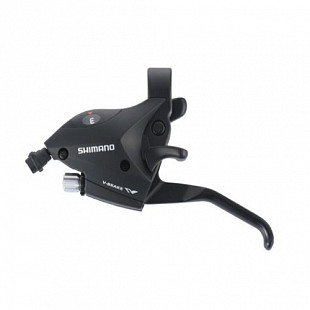 Шифтер левый Shimano st-ef51(ll)2a для v-brake под два пальца 3 скорости трос 1800мм black ZSM77032