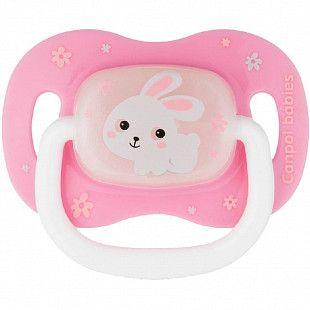 Пустышка Canpol babies Bunny&Company Латексная Симметричная 6-18 мес. (23/269_pin) pink