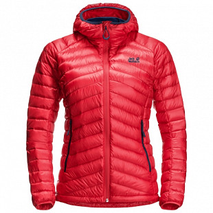 Ветрозащитная утепленная куртка женская Jack Wolfskin Mountain Down Jkt W tulip red