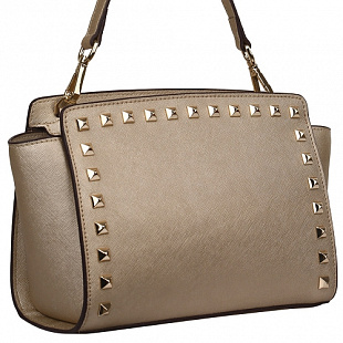 Женская сумка из кожи Pola 9009 light gold