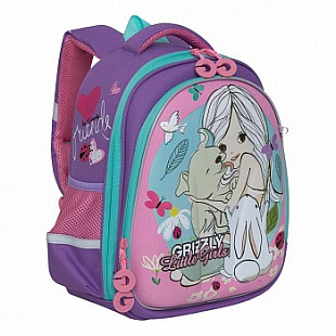 Рюкзак школьный GRIZZLY RA-979-4 /1 lavender/pink
