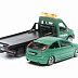 Масштабная модель автомобиля Bburago Street Fire Эвакуатор и Ford Focus ST 1:43 (18-31400) Black/Green