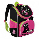 Рюкзак школьный с мешком GRIZZLY RAm-184-8 /1 black/pink
