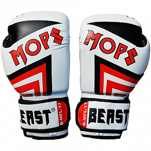 Перчатки боксерские Vimpex Sport Beast B3002 white/red/black