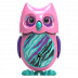 Игрушка Digifriends Сова с кольцом, розовая с фиолетовыми крыльями 88285-5