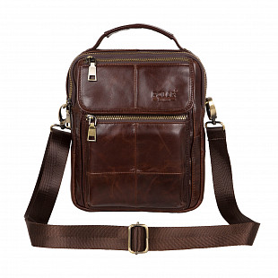 Мужская кожаная сумка Polar 812166-9 brown