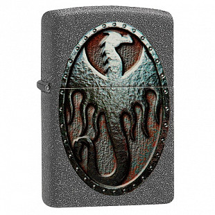 Зажигалка Zippo Metal Dragon Shield Design 49072 