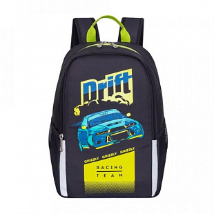 Рюкзак для мальчика GRIZZLY RB-863-1 black/lime