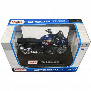 Масштабная модель мотоцикла Maisto 1:18 BMW R 1200 GS 2017 (39300) metallic grey/metallic blue
