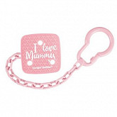 Клипса-держатель для пустышки Canpol babies I Love Mummy 2/434 pink