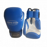 Перчатки боксерские Vimpex Sport 3009 blue/white