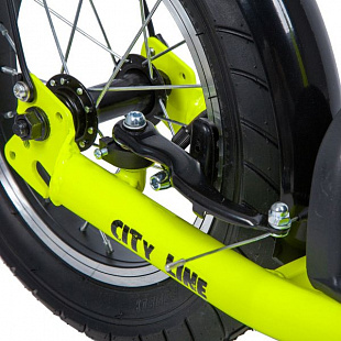 Самокат внедорожный Novatrack City Line Neon Green 16/12" 16STAMPN1CL.LM8