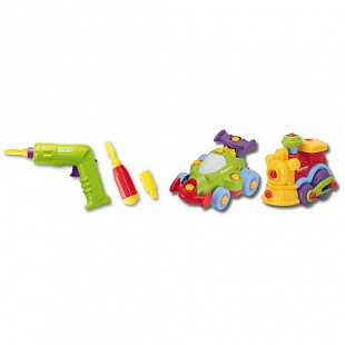Игровой набор Keenway "BUILD"N PLAY" -машина+паровозик в коробке 11861