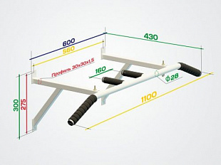 Турник настенный Spektr Sport Акцент разборный SP ТР1