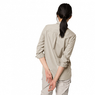 Рубашка женская Jack Wolfskin Lakeside Roll-Up Shirt W dusty grey