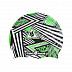 Шапочка для бассейна (плавания) взрослая Mad Wave Silicone Printed Stripes green