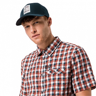 Рубашка мужская Jack Wolfskin Napo River Shirt saffron orange checks