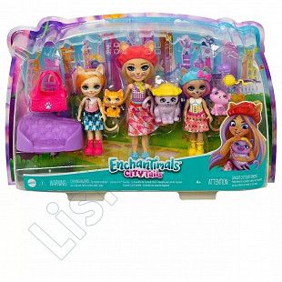 Кукла Enchantimals Семья Сиамских кошек (HCF94 HHC11)