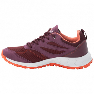 Водонепроницаемые кроссовки женские Jack Wolfskin Woodland Texapore Low W burgundy / orange