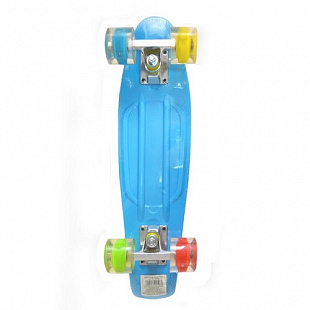 Penny board (пенни борд) Sabriasport XLT-2206B светящиеся колеса blue