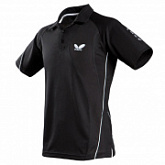 На картинке изображен Рубашка теннисная Butterfly Lo black Рубашка теннисная Butterfly Lo black
